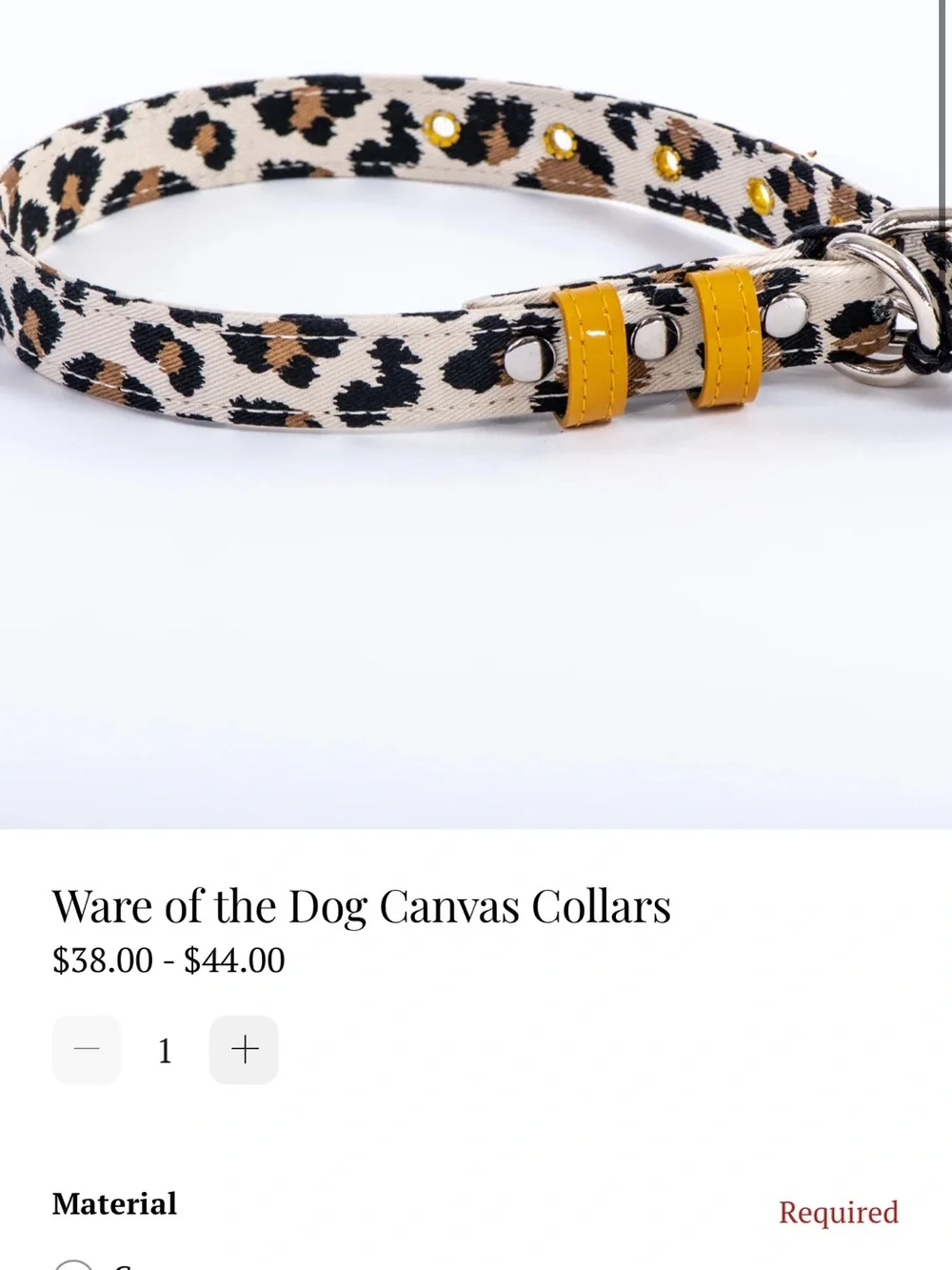 Ware of the Dog from Saks Fifth Avenue Leopard-Print Dog Collar